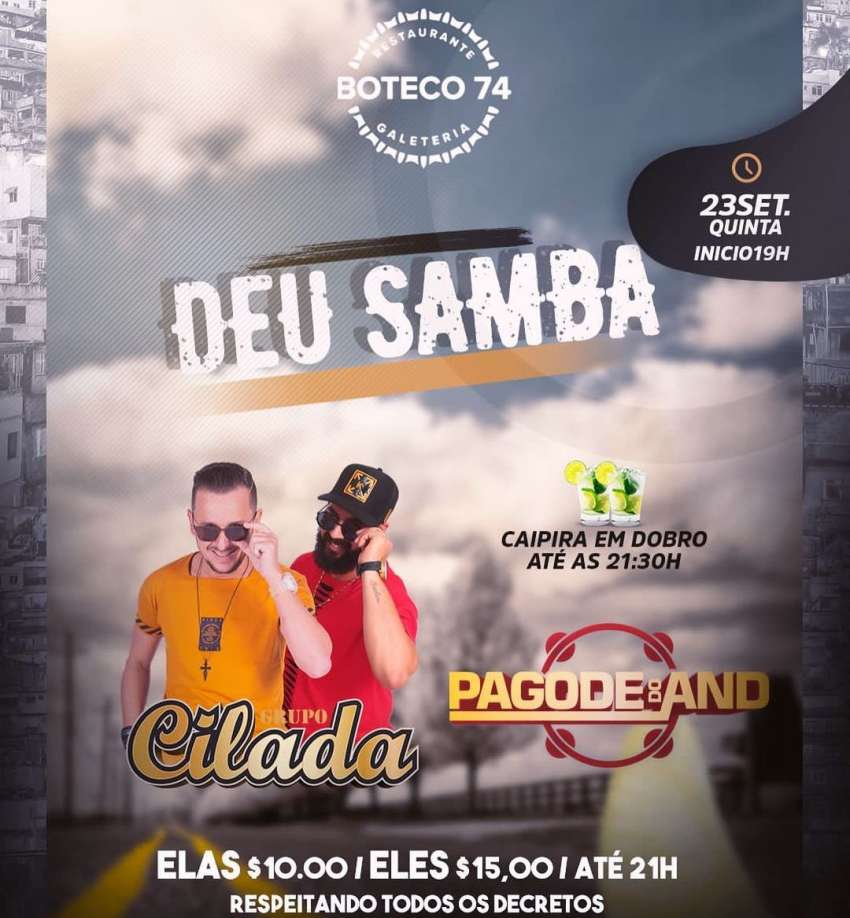 Deu Samba | Boteco 74 | OndeTemBalada.com