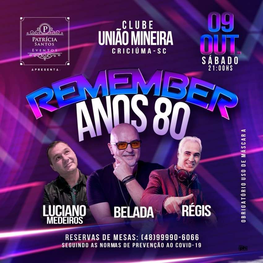 Remember Anos 80 | S.R. União Mineira | OndeTemBalada.com