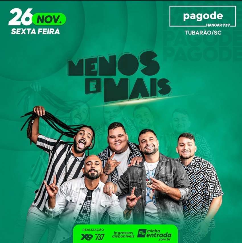 Menis é Mais | Hangar | OndeTemBalada.com