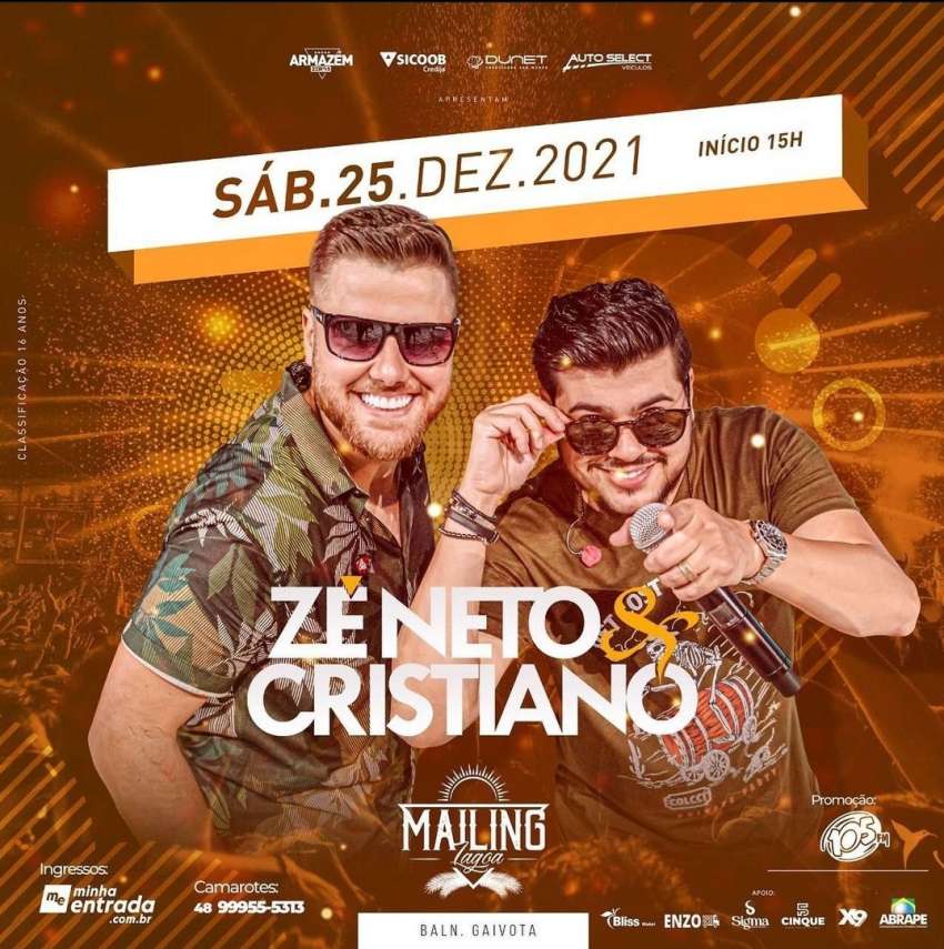 Zé Neto e Cristiano  | Mailing Lagoa  | OndeTemBalada.com