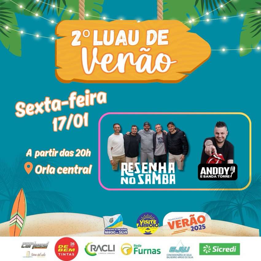 2ª edição do Luau de Verão | Orla Central | OndeTemBalada.com