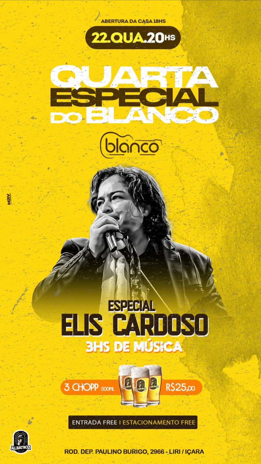 Quarta Especial  | Blanco Pub | OndeTemBalada.com