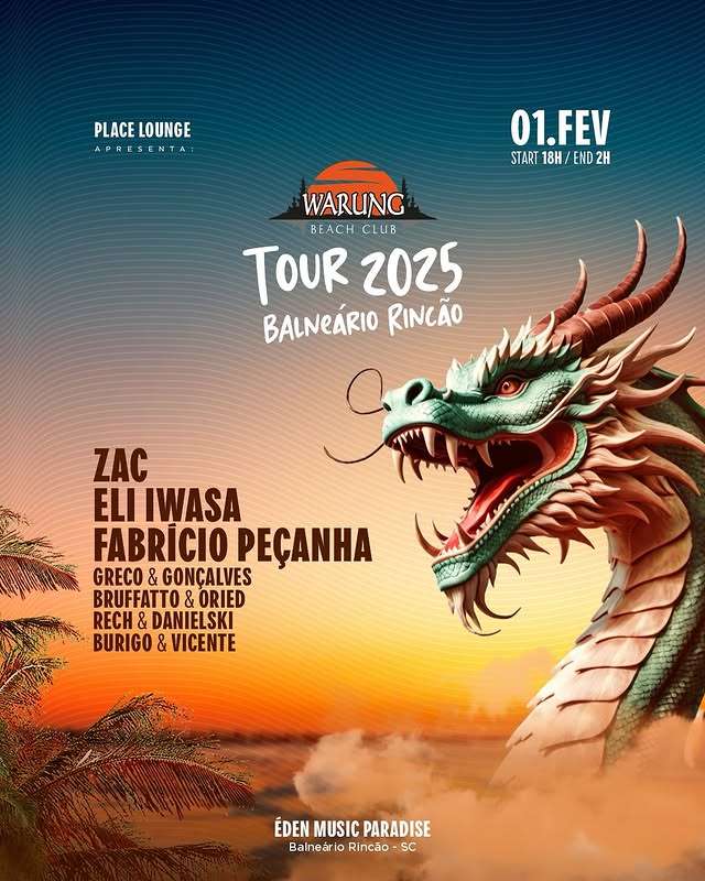 Warung Tour 2025 | Éden Music Paradise | OndeTemBalada.com